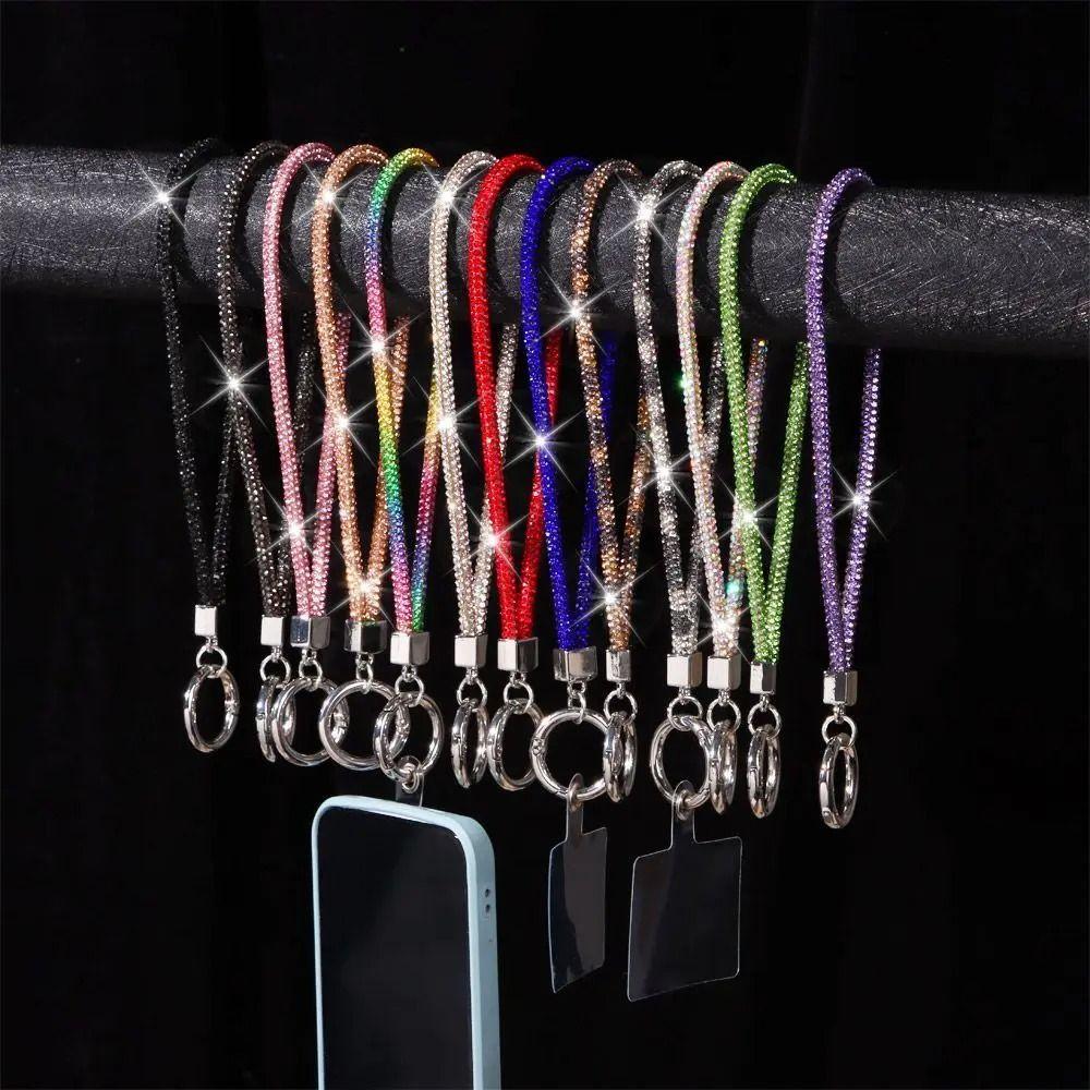 

Bright Bling Neck Lanyard Glitter Crystal Phone Anti-lost Rope Luxury Hanging Cord