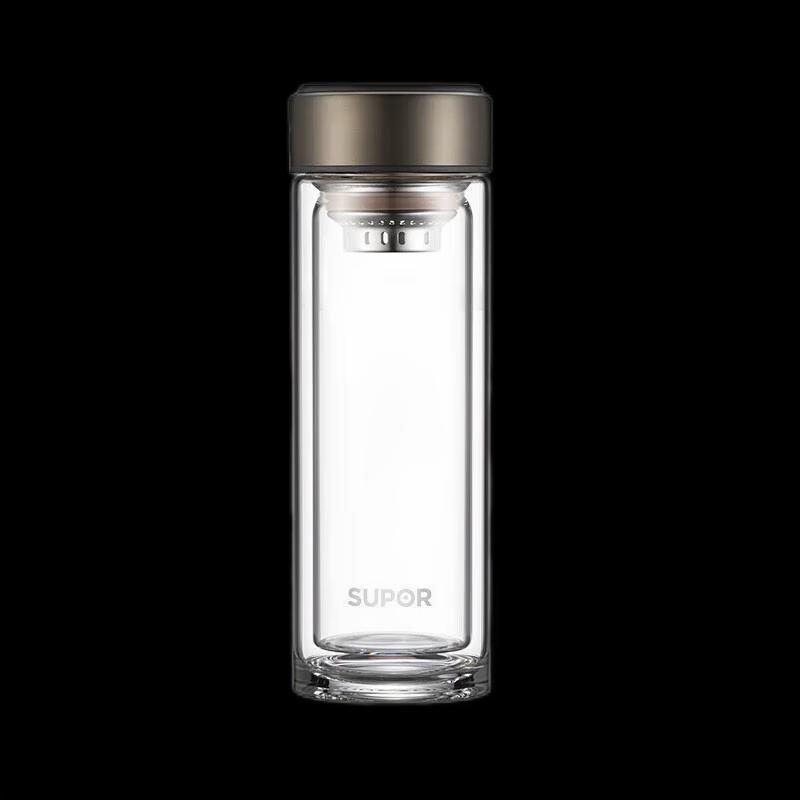 SUPOR Portable Double-Wall Glass Travel Mug