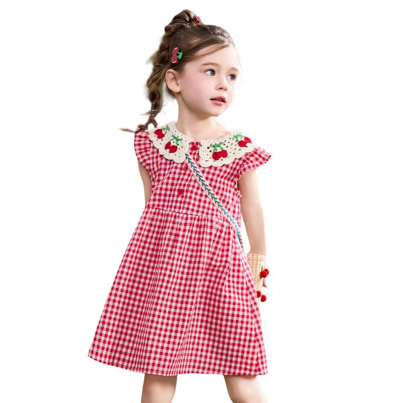 ASK JUNIOR Girls  Flutter Sleeve Color Block Princess Dress 110