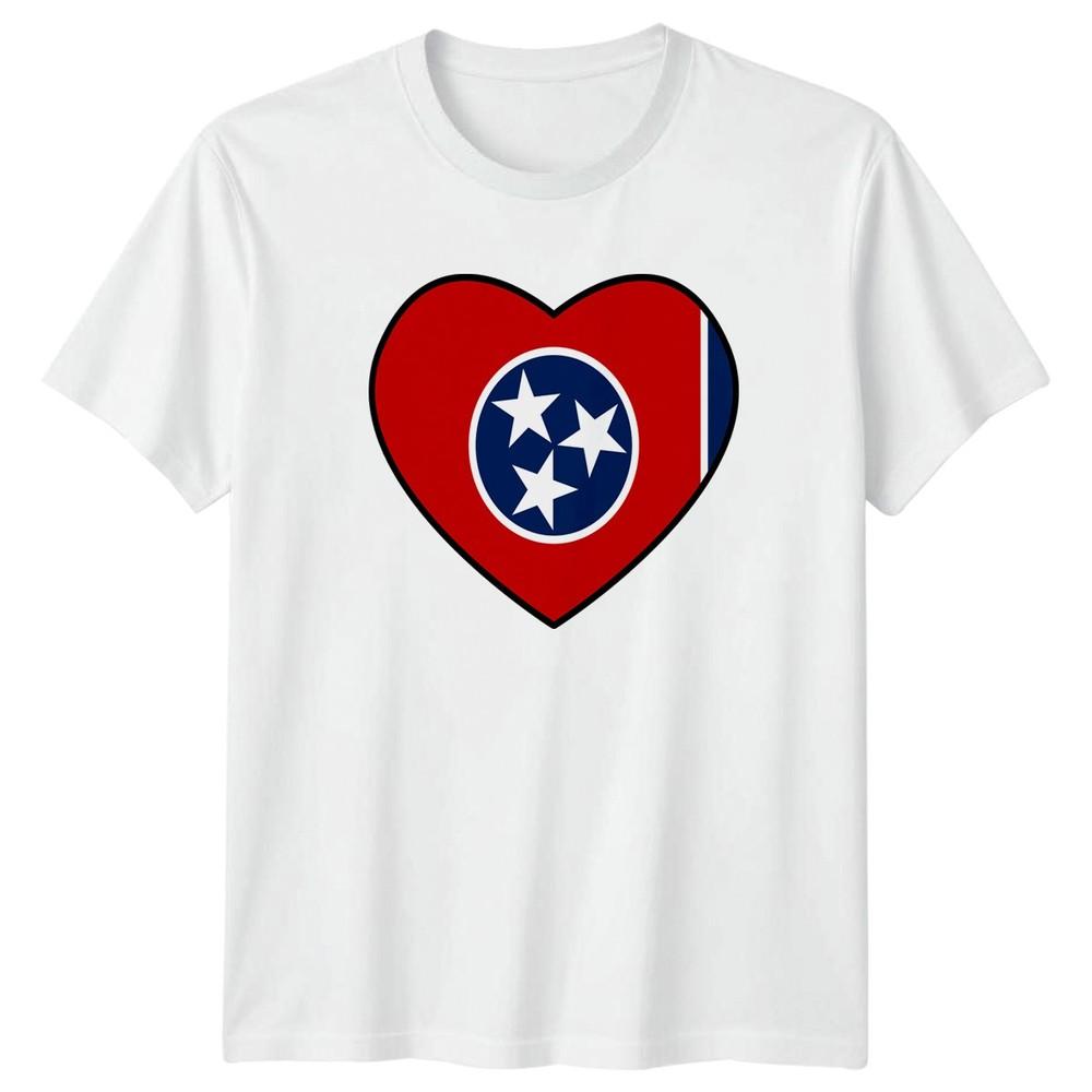 Love Tennessee State Flag Heart TShirt State Pride Birthday Gift For Him Her S