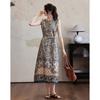 Demana Silk Story Printed Mulberry Silk Midi Dress