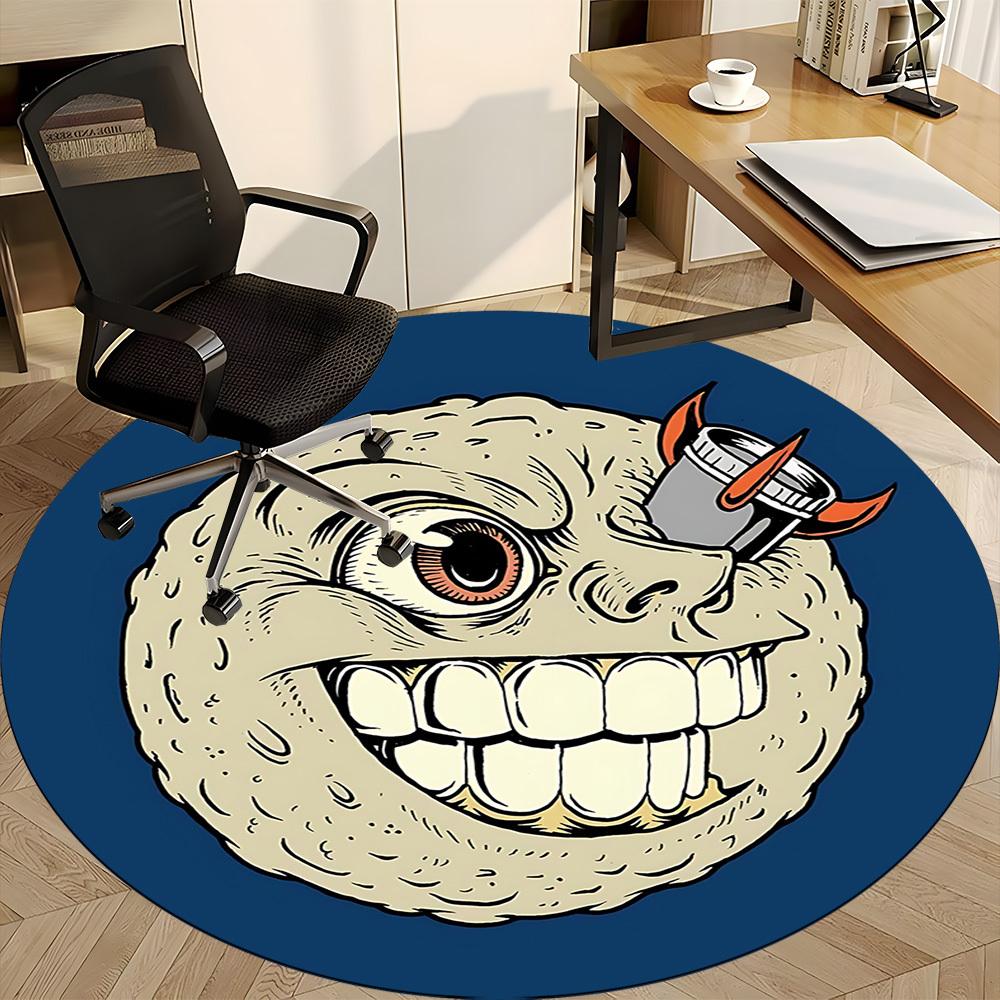 1pc Monster Beverage Office Round Area Rug, Under Office Chairs Bedroom Living Room Home Decor, Room Deco, Available In Various Sizes
