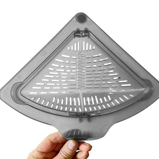 Triangular Magnetic Drain Basket Sink Corner Strainer Triangular Kitchen Sink Drain Basket Waste Catcher for Debris Food Scraps Leftovers
