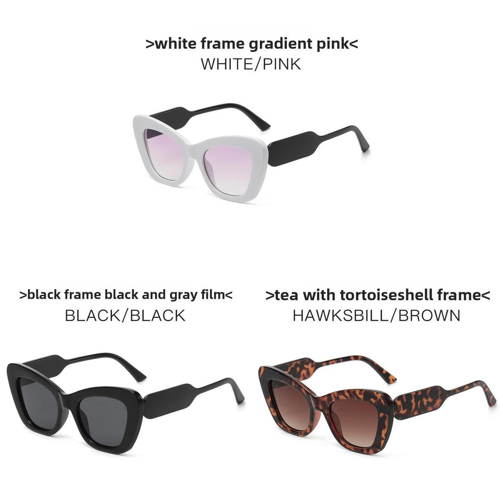 Cat Eye Fashion Sunglasses With Uv400 Protection For Outdoor Travel And Parties
