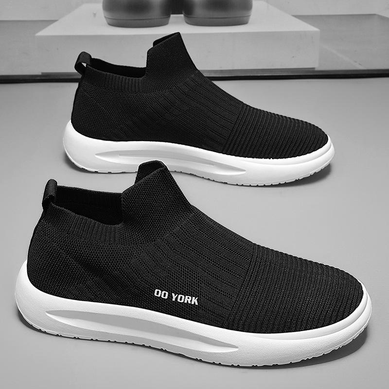 

Running sports shoes men s breathable mesh versatile tide shoes inner height increase men s casual running tide shoes 44 чёрный