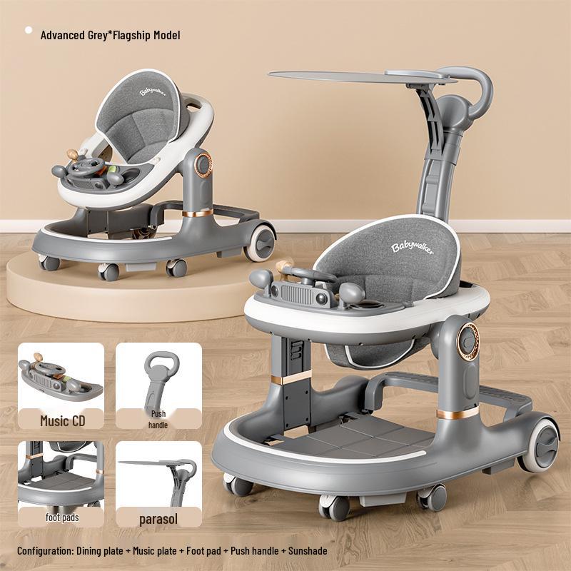 Two-in-One Baby Walker & Learning Push Car for Boys and Girls - Non-Slip, Anti-Tip Design