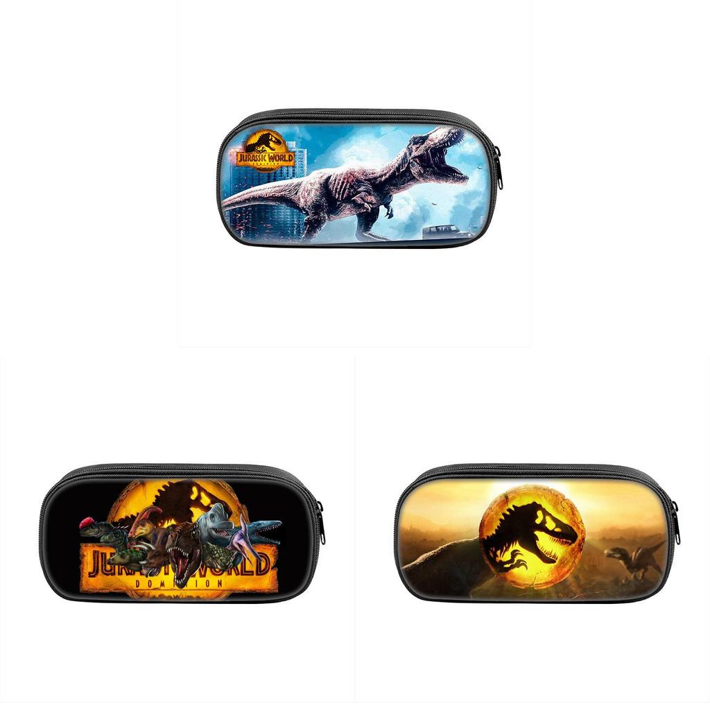 Astuccio Jurassic World 3 in Materiale di Nylon per Studenti e Bambini