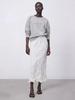 Acud Satin Wrinkle Skirt _Ivory