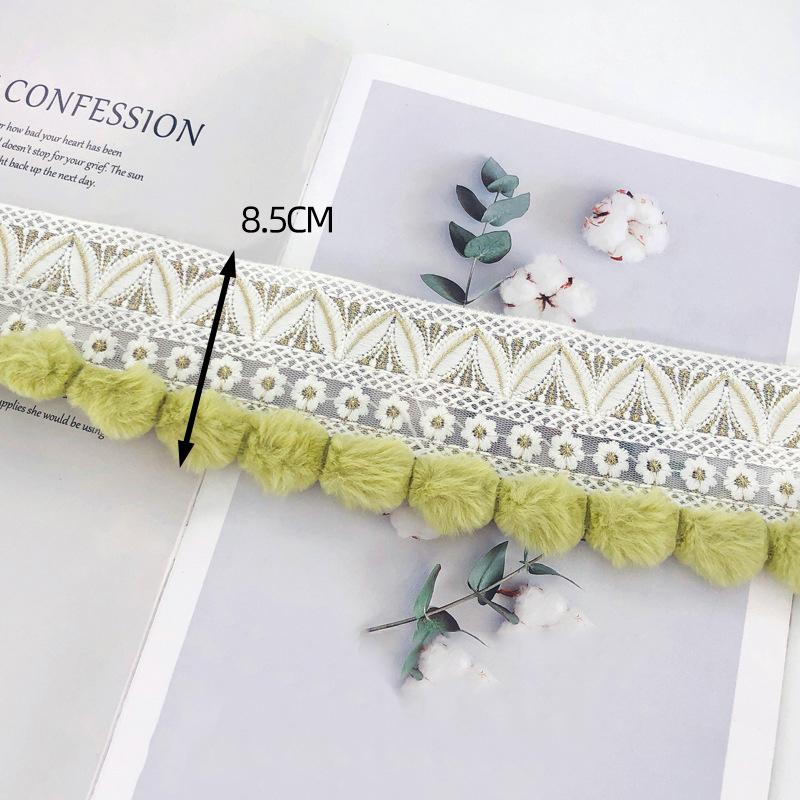 

5M Curtains Plush Ball Lace Decoration Vertical Trim Tassel Fringe Handmade Diy Sewing Accessories For Home Textile Sofa Pillow 5m