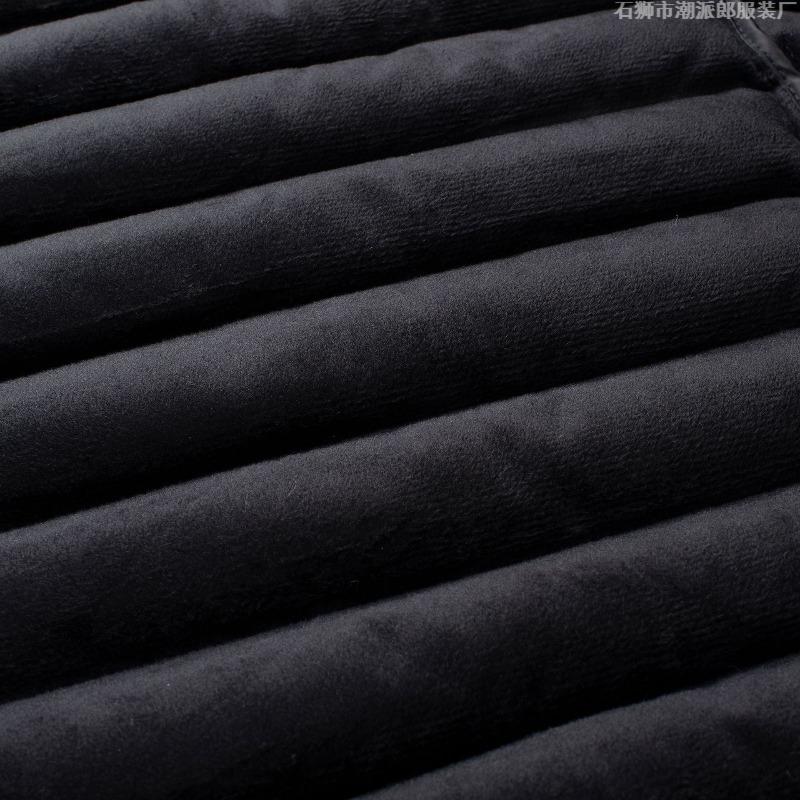 New Autumn and Winter Medium and Short Medium Hooded Fleece Thickened Business Men's Large Size Cotton-padded Coat