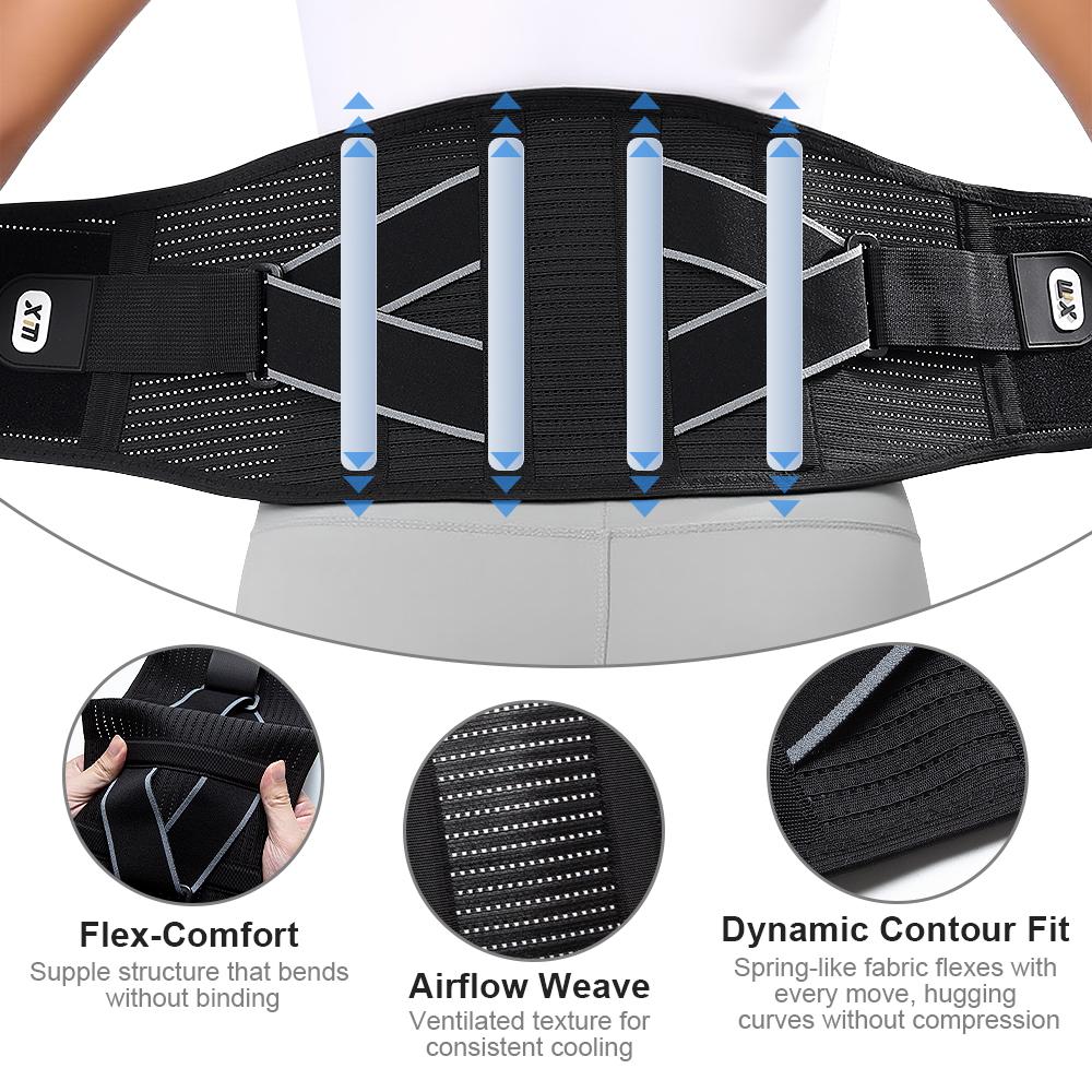 New Back Brace For Lower Back Pain Relief Sciatica Herniated Disc Scoliosis Support Breathable For Men And Women
