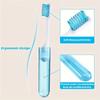 2pcs -Portable mini toothbrush, manual toothbrush for travel and oral care, bathroom essential for camping and hiking trips