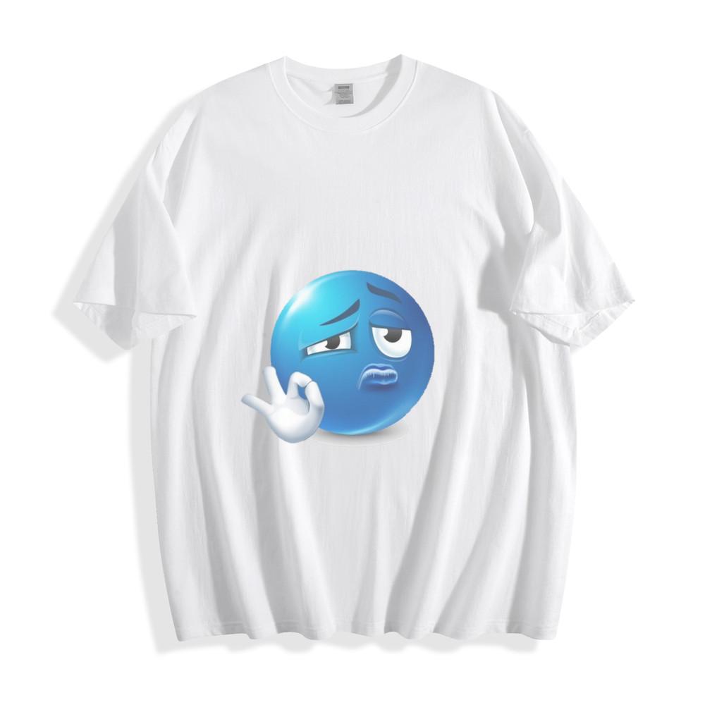 Sassy Blue Emoji OK Tee - Confident and Cool Unisex Shirt