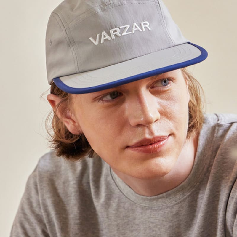 

VARZAR Logo Two-Tone Camp Cap Gray FREE