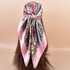 2025 New 90*90cm Silk Satin Hair Scarf Women Handkerchief Printed Female Square Head Bandana Small Neck Muffler Hijab Lady Girl