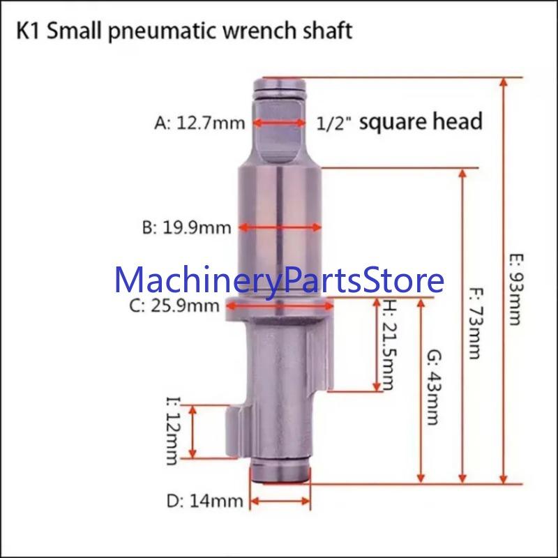 1/2" Pneumatic Tools Air Impact Wrench Anvil Driver spindle Axis Hammer block Repair Parts 1PC