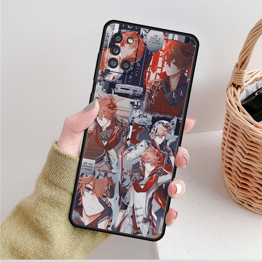 Luxusní Genshin Impact Anime pro Samsung Galaxy A51 A71 A52 A32 4G A41 A12 A02s A72 A21s A31 A23 A73 A03s A33 A52s Phone Funda