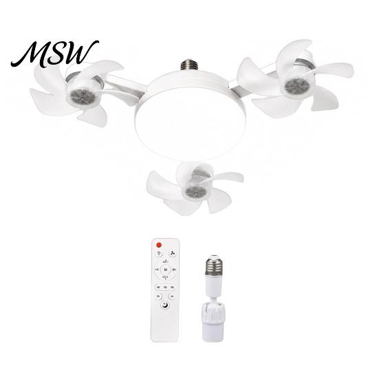 Smart Home Ceiling Fan 3/4/5 Blade with Light & Remote Control, 2-in-1 Silent LED Drone Eye Protecting Foldable Blades, 3-Speed Dimmable E27