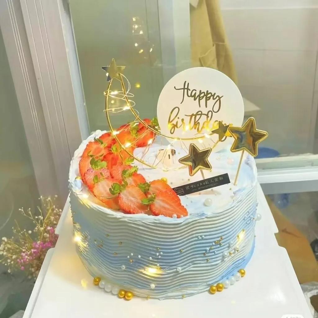 Simulated Birthday Cake Model Crafts Fake Fruit Cake Mold Decoration Shop Window Sample Display Home Ornaments Photography Props
