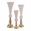 European Candlestick Vase: Metal Trophy Ornament for Home, Church, Restaurants.