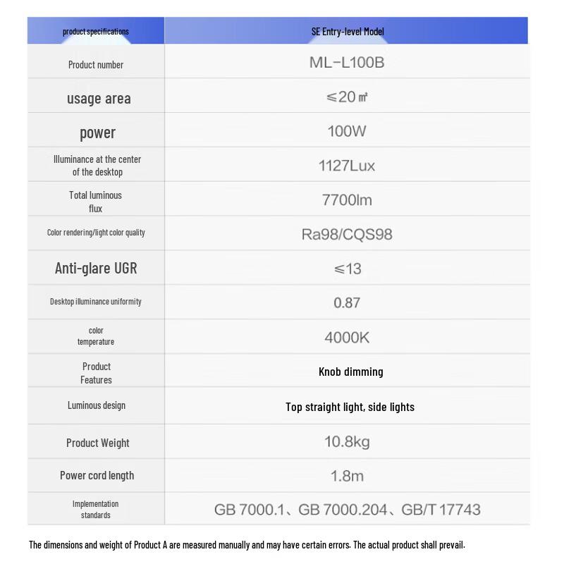 BULL ML-L100B Standing Eye-Protection Study Lamp