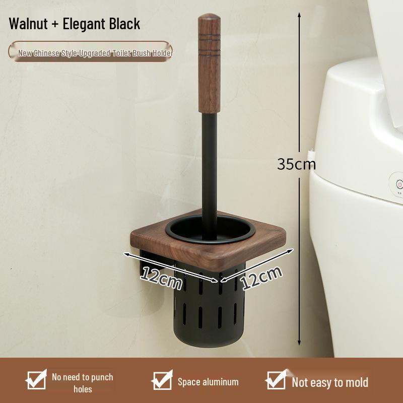 

Настенный набор туалетной щетки из ореха - Очистка без мертвых зон