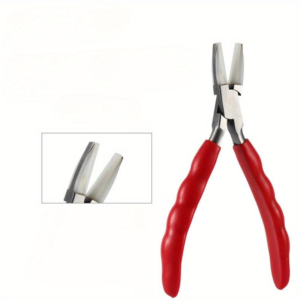 1 Stück Karbonstahl Nylonbackenzange Flachzange mit Spitzenabdeckungen Schmuckherstellungswerkzeuge
