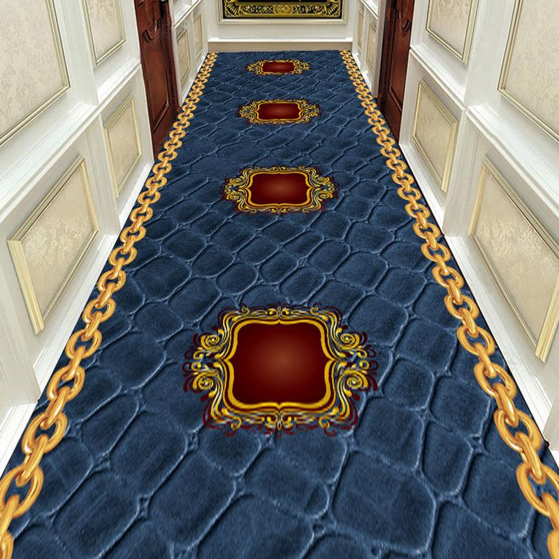 Autumn Style Long Lobby Carpet Fresh Green Grass Pattern Stairway Hallway Home Corridor Carpet Aisle Party Wedding Red Area Rugs