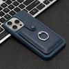 Leather With Cards Slot Phone Case For iPhone 16 15 14 13 12 Pro Max iPhone15 iPhone16 Plus Metal Ring Holder Wallet Back Cover
