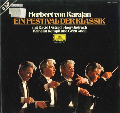 LP Record HERBERT VON KARAJAN, DAVID OISTRACH - Ein Festival Der Klassik 314716 DEUTSCHE GRAMMO 1980 Germany Classical Used