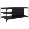 Coffee Table Black Oak Effect 100 X 50 X 45 Cm Engineered Wood