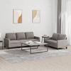 Vidaxl 2-Piece Lounge Set with Cushions, Taupe, Fabric