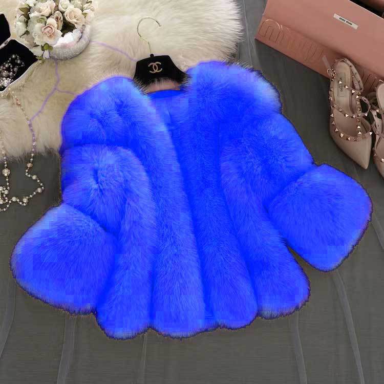 Herbst und Winter neuer Pelzmantel Damen Imitation Fuchspelz Slim-Fit warmer Pelzmantel