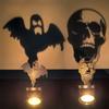 Halloween Decoration 2025 Decorative Candle Holder Scary Candlestick Ornament Desk Accessorie Room Decor Halloween Accessorie