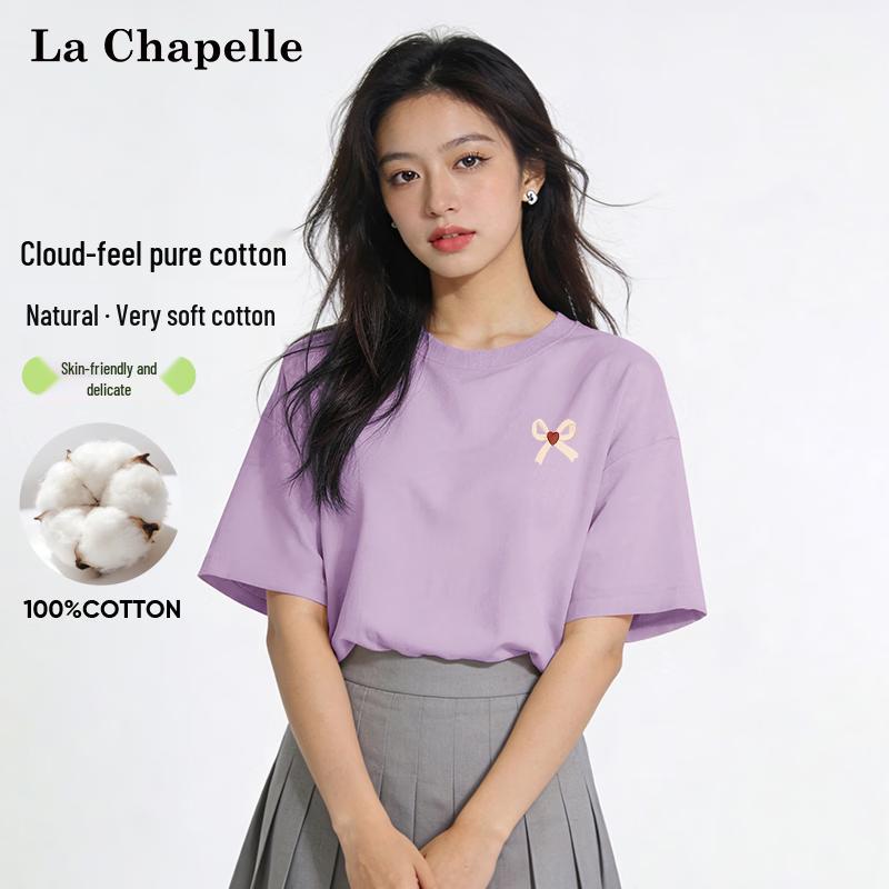 

La Chapelle Japanese Style Cotton Bow T-Shirt 2XL