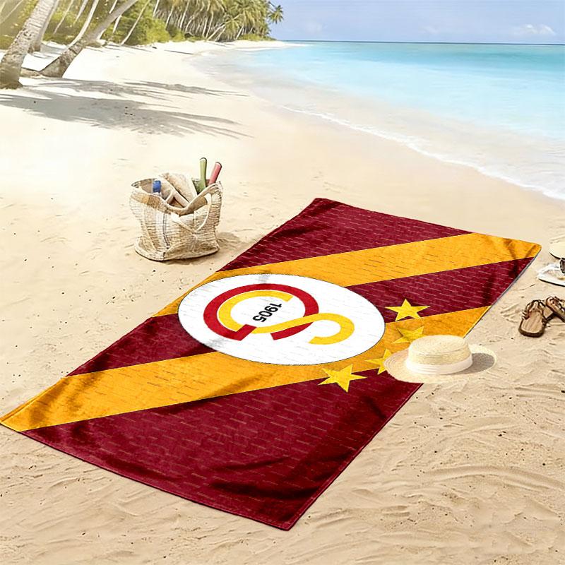 Galatasaray SK Print Beach Towel, Large Soft Quick Dry Towel for Beach Camping Swimming