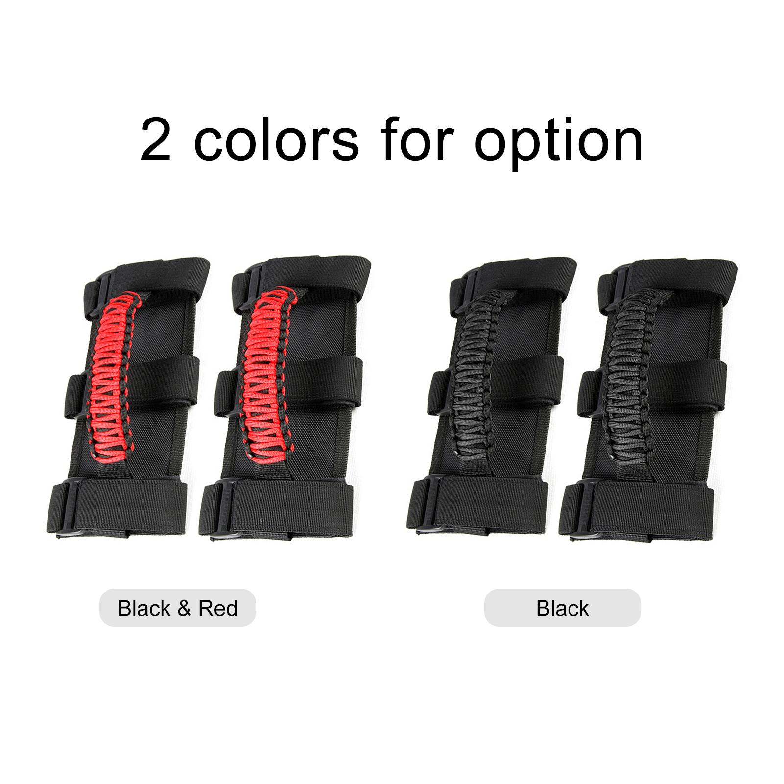 

Car Roll Bar Paracord Grab Handles Grip Handles with 3 Straps for 2 Pack