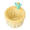 Cactus Sink Strainer Basket Kitchen Drain Filter with Wide Divider & Rotating Design Anti-Clog Anti-Odor Press Automatic Dumping Basket for Home