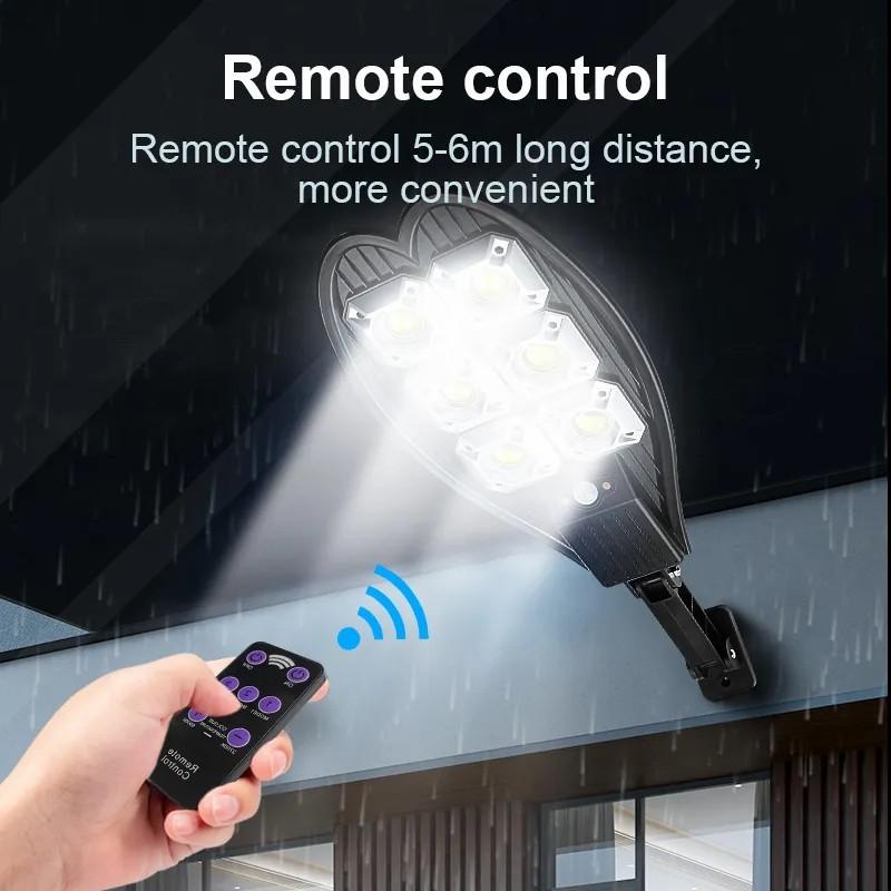 COB Solar Lights for Outside IPX66 Waterproof Solar Lamp Solar Wall Light with Remote And 3 Modes for Garden Yard Path Street