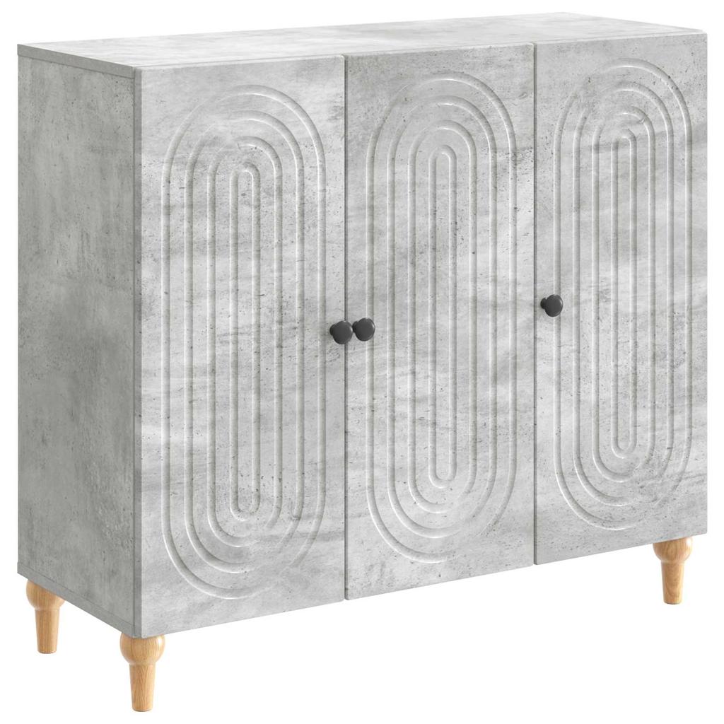 Sideboard Concrete Grey 89 x 34.5 x 80 cm Particleboard