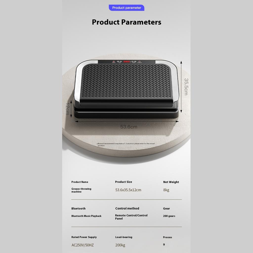Exercise Vibration Plate with Rope Abdominal Workout Equipment 200 Modes Whole Body Vibrate Fitness Platform for Home Office