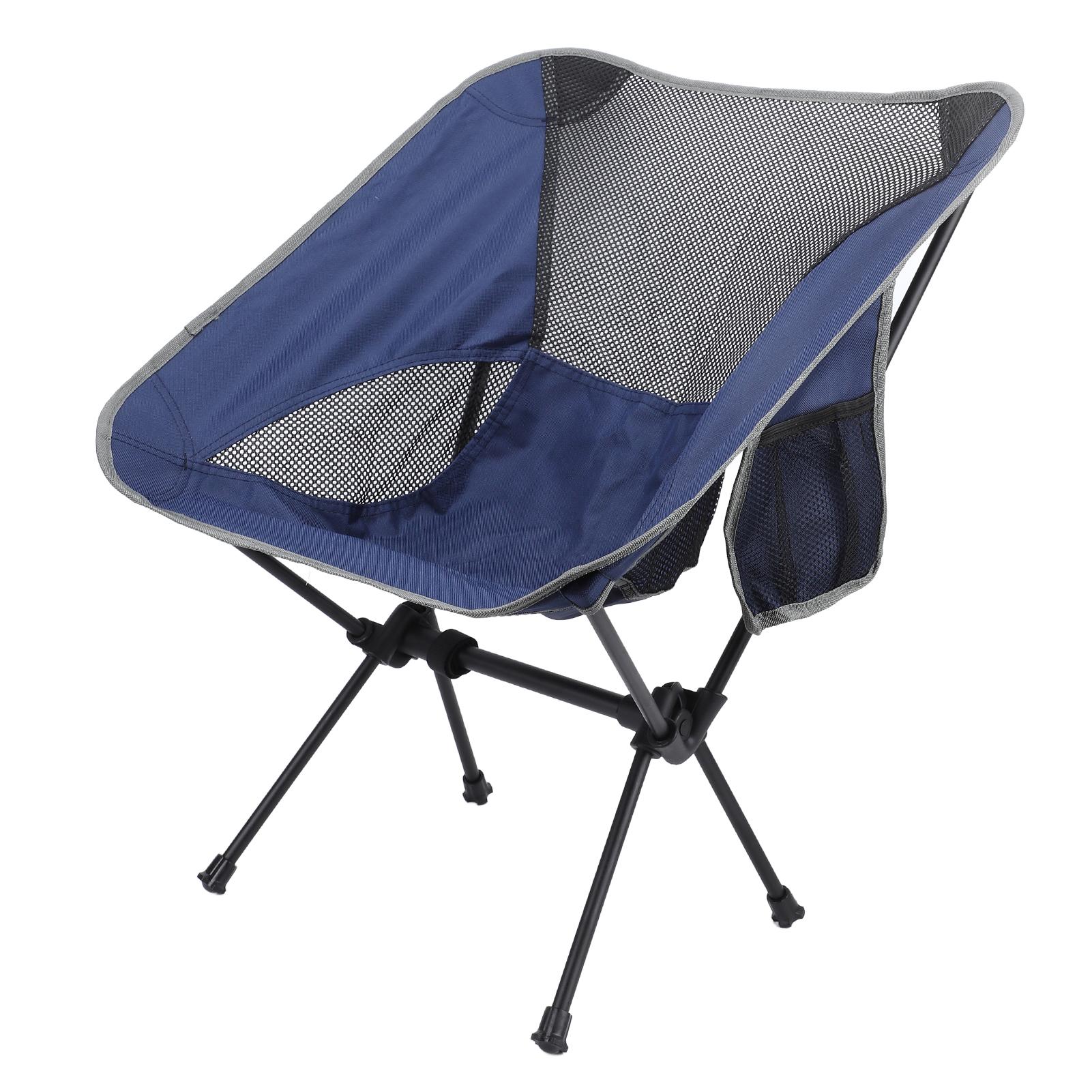 Outdoor Folding Chair Portable Fishing Back Chair Stool Beach Leisure Moon Lying Chair for Camping Hiking