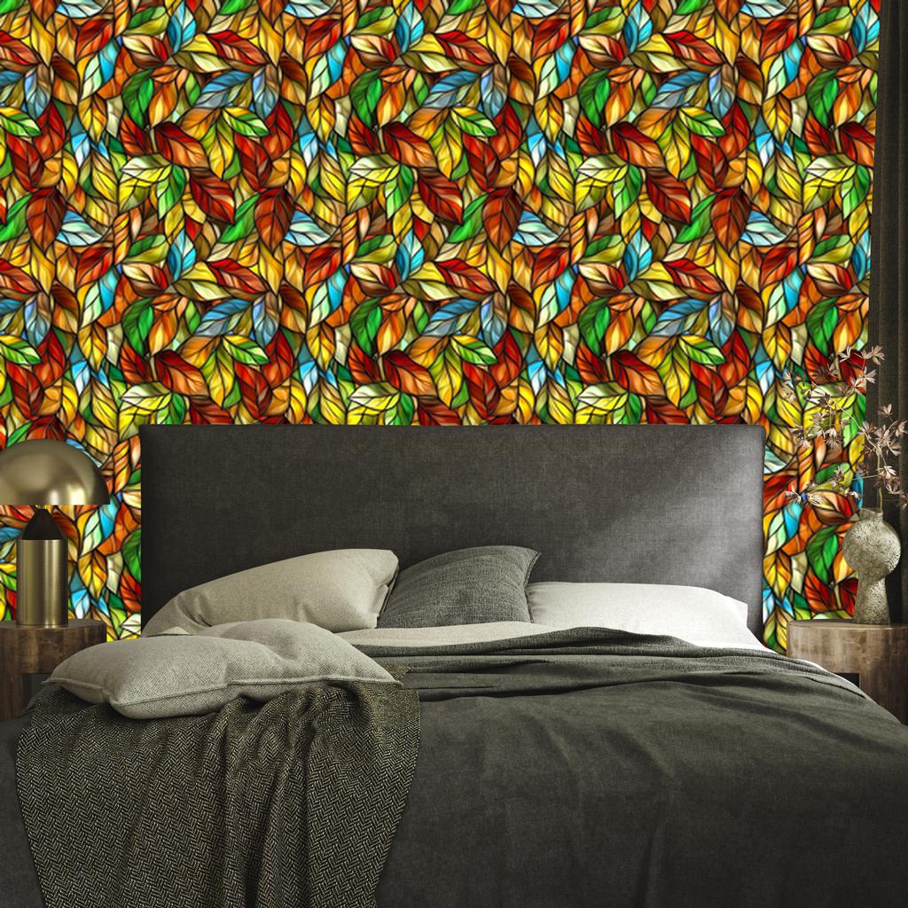 Stained Glass Wallpaper Yellow and Ochre for Living Room and Bedroom 50x1000
