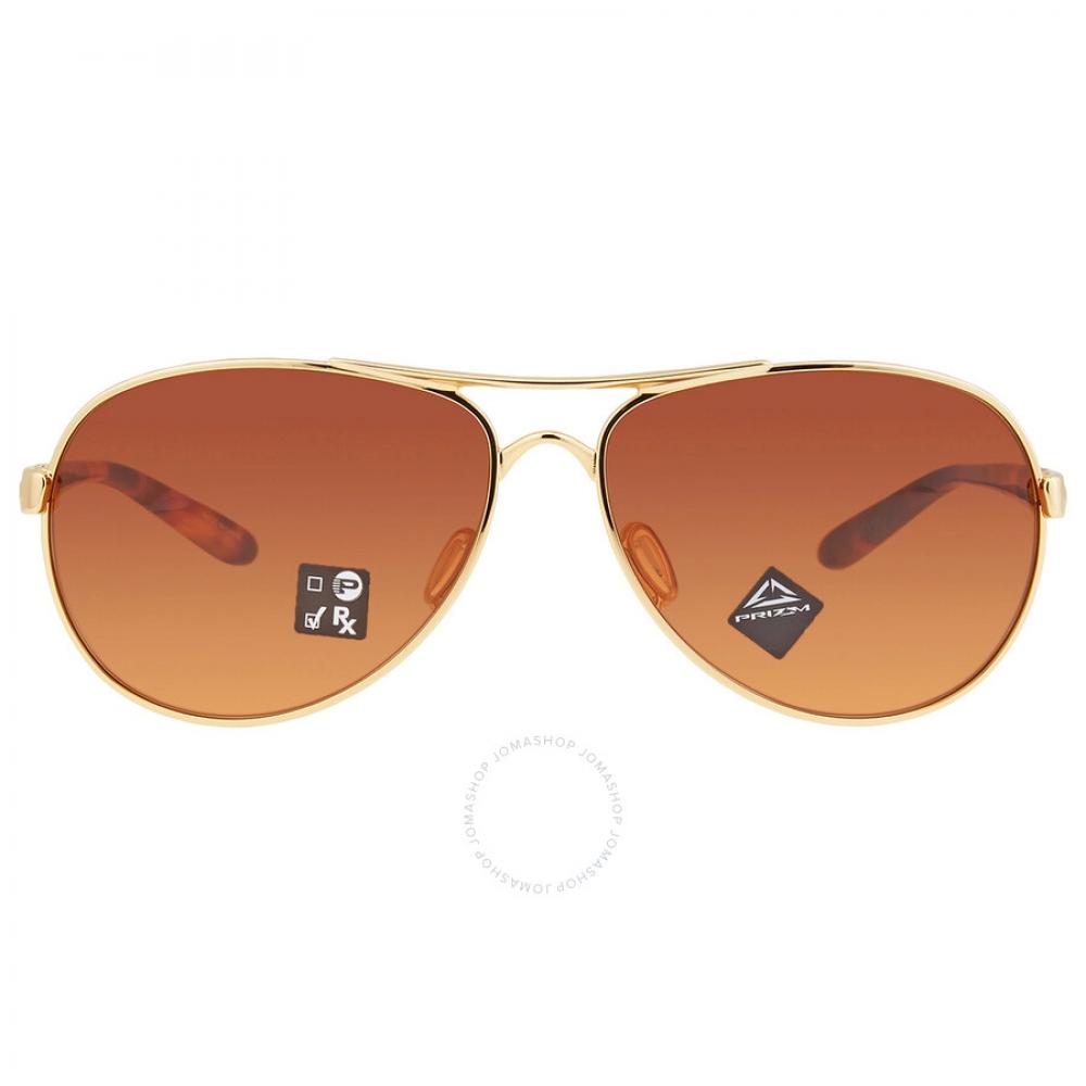 

Oakley Feedback Prizm Brown Gradient Pilot Ladies Sunglasses OO4079 407941 59