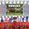 Forró Robot Roblox Gyerek Születésnapi Parti Kellékek Készlet Eldobható Étkészlet Roblox Papírtányérok Poharak Lufik Babaváró Parti Dekoráció