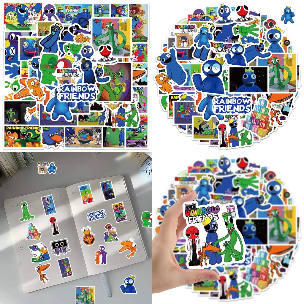 Bunte Roblox Rainbow Friends Aufkleber für Gepäck, Laptop und mehr!