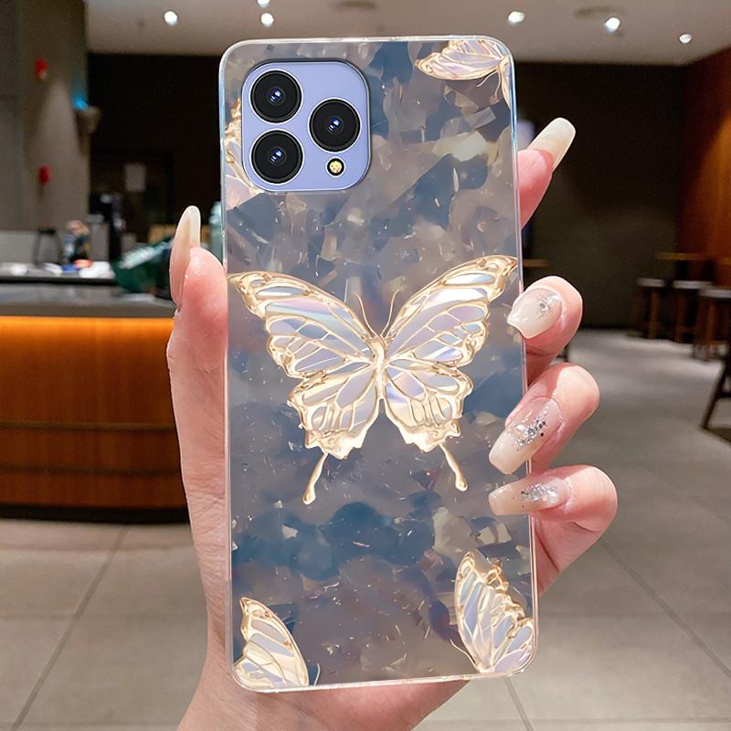 Handyhülle Für Cubot P80 Hülle Schmetterling Schleife Schutzhülle CubotP80 Schale Capa Transparent Weiches Silikon TPU Abdeckung Funda