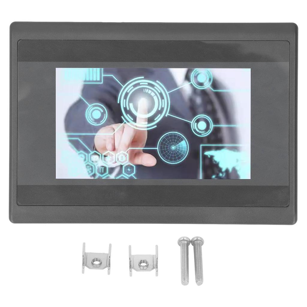 4.3in HMI PLC Touch Screen Transistor Output Switch Counts 12 in 8 Out for FX3U 20 40 48MRT DC24V