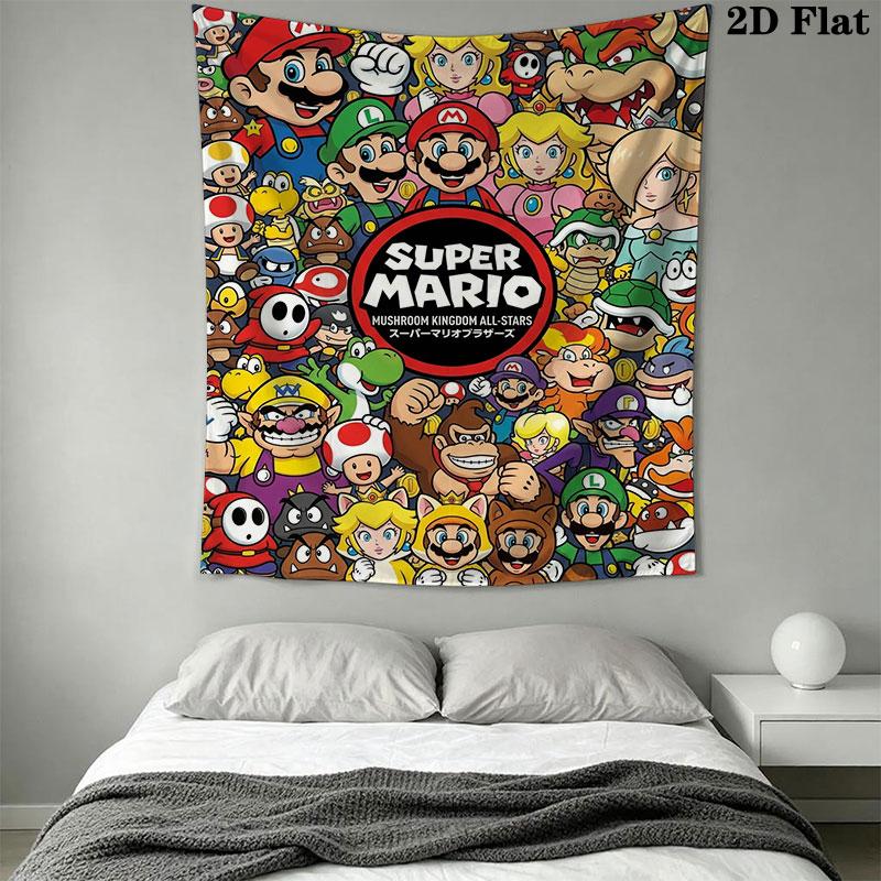 Race Mario Kart Wall Hanging Printed Fabric Blanket Decorative Tapestries for Bedroom Living Room Home Decor