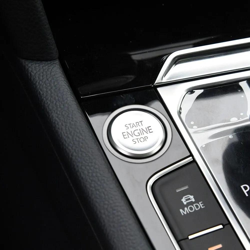 Auto Motor Startknopf Aufkleber für VW MK7 VII GTI R Jetta CC Arteon Passat B8 Touareg T-roc Schlüsselanhänger Zündungsabdeckung Zubehör